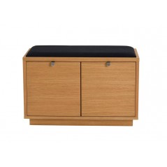 RO Confe Bench 2 Drawers Oak/Black